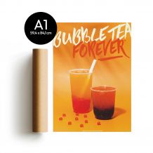 PLV - POSTER BUBBLE TEA FRUIT A1 x1