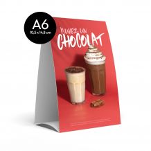 PLV - CHEVALET DE TABLE CHOCOLAT CHAUD A6 x1