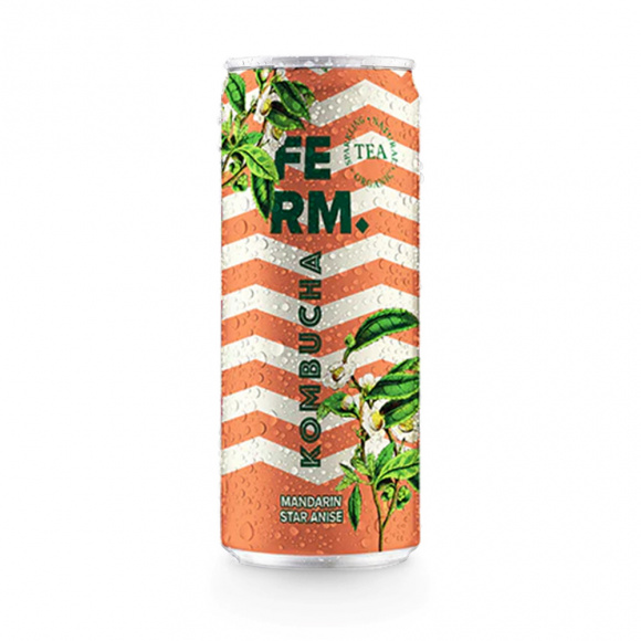 FERM Thé Kombucha Mandarine Anis canette 24x250ml BIO