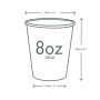 VEGWARE - GOBELET CARTON BLANC 8OZ/236ML Ø79MM x50 LOGO REGLEMENTAIRE