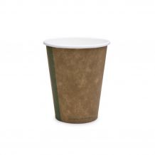 VEGWARE - GOBELET CARTON KRAFT 12OZ/355ML Ø89MM x50 LOGO REGLEMENTAIRE