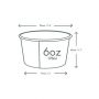 VEGWARE - POT SOUPE/GLACE PLA BLANC COMPOSTABLE 6OZ/177ML Ø90MM x50