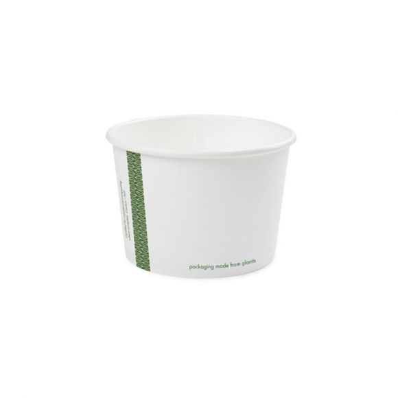 VEGWARE - POT SOUPE/GLACE PLA BLANC COMPOSTABLE 16OZ/473ML Ø115MM x25