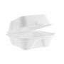 VEGWARE - BOITE BURGER BAGASSE BLANC COMPOSTABLE 15x15CM x50