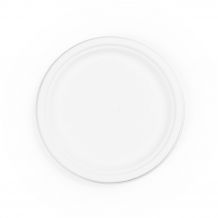 VEGWARE - ASSIETTE BAGASSE BLANC COMPOSTABLE Ø23CM x50