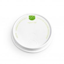 VEGWARE - COUVERCLE VOYAGEUR CARTON BLANC COMPOSTABLE Ø79MM x50