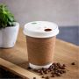 VEGWARE - COUVERCLE VOYAGEUR CARTON BLANC COMPOSTABLE Ø89MM x50