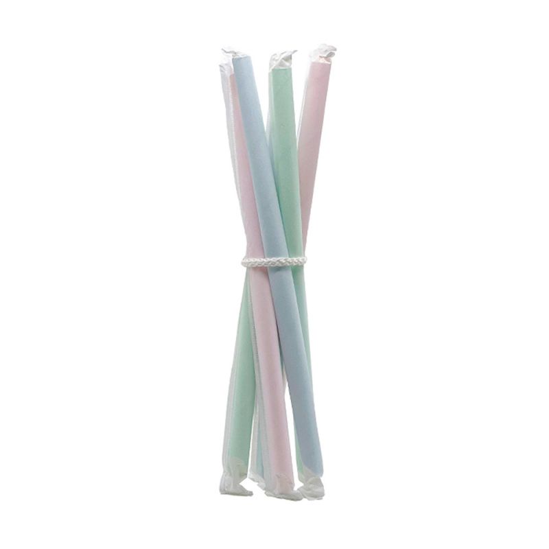 PAILLE BUBBLE TEA COMPOSTABLE MULTICOLOR COULEUR PLEIN - Polo Plast Srl