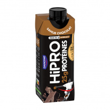 HIPRO - BOISSON LACTEE CHOCOLAT 25G PROTEINES TETRA PAK 330ML x8