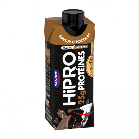 HIPRO - BOISSON LACTEE CHOCOLAT 25G PROTEINES TETRA PAK 330ML x8