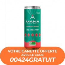 MANA - BOISSON ENERGISANTE CRANBERRY MANGUE CANETTE 250ML x24 BIO