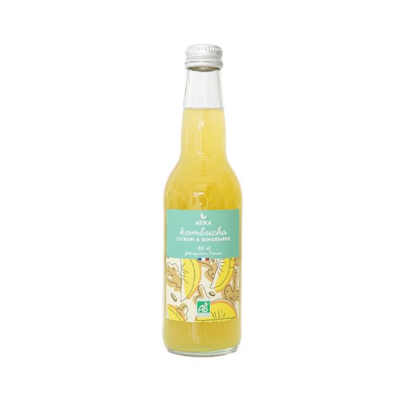 ATIKA - KOMBUCHA CITRON GINGEMBRE 330ML x12 BIO