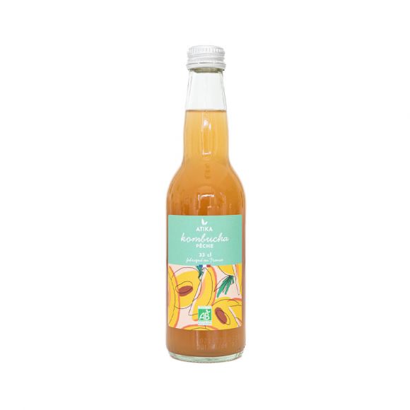 ATIKA - KOMBUCHA PECHE 330ML x12 BIO