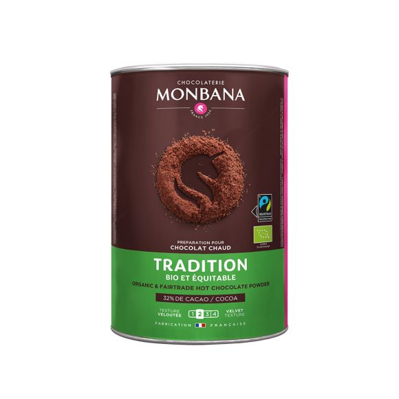 MONBANA - TRADITION CHOCOLAT EN POUDRE 32% CACAO 1KG BIO