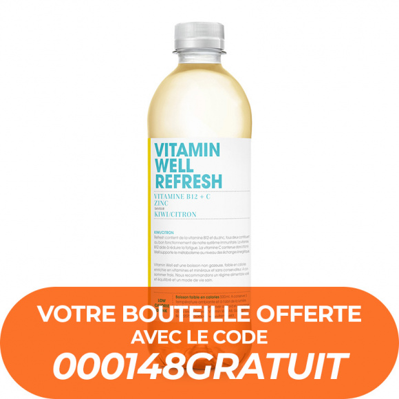 VITAMIN WELL - REFRESH KIWI CITRON BOUTEILLE PET 500ML x12