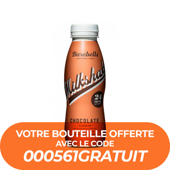 BAREBELLS - MILKSHAKE CHOCOLAT BOUTEILLE PET 330ML ECHANTILLON x1