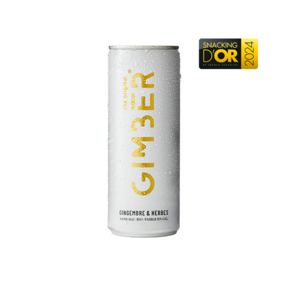 GIMBER - BOISSON PETILLANTE AU GINGEMBRE CANETTE 250ML x24