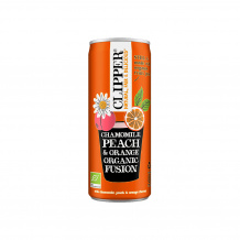 CLIPPER - INFUSION GLACE CAMOMILLE PECHE ORANGE CANETTE 250ML x12 BIO