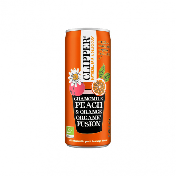 CLIPPER - INFUSION GLACE CAMOMILLE PECHE ORANGE CANETTE 250ML x12 BIO