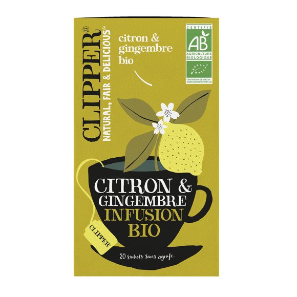 CLIPPER - INFUSION CITRON GINGEMBRE 2.50G x20 BIO