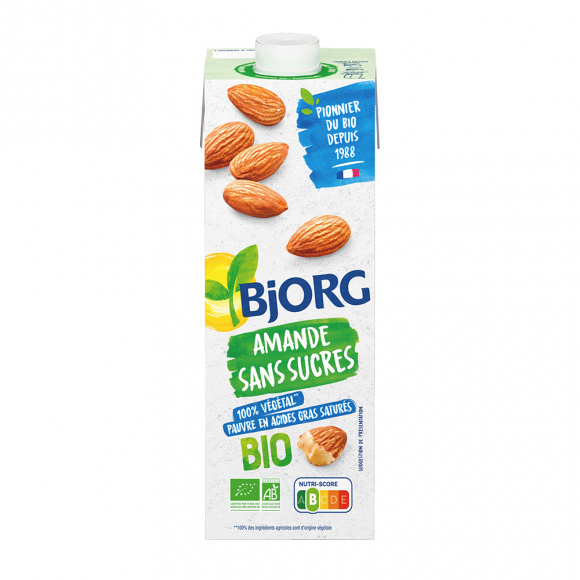 BJORG - BOISSON VEGETALE AMANDE SANS SUCRES BRIQUE 1L x12 BIO