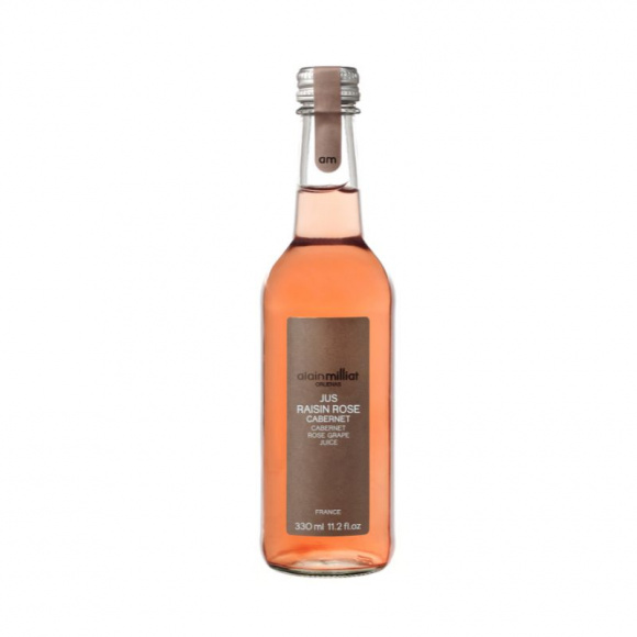 ALAIN MILLIAT - JUS DE RAISIN ROSE CABERNET BOUTEILLE VERRE 330ML x12