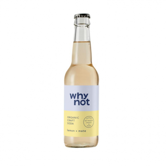WHY NOT - SODA CRAFT CITRON MATE BOUTEILLE VERRE 330ML x12 BIO