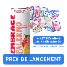 EMBRACE - EAU PETILLANTE PALERMO CITRON PAMPLEMOUSSE CANETTE 330ML x12