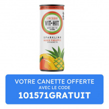 VIT HIT - BOISSON FONCTIONNELLE PETILLANTE MANGUE ANANAS CANETTE 330ML x1