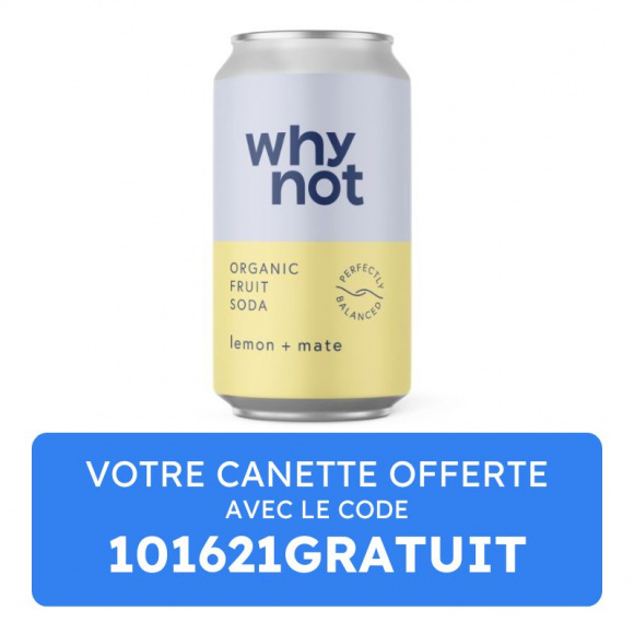 WHY NOT - SODA CRAFT CITRON MATE CANETTE 330ML x1 BIO