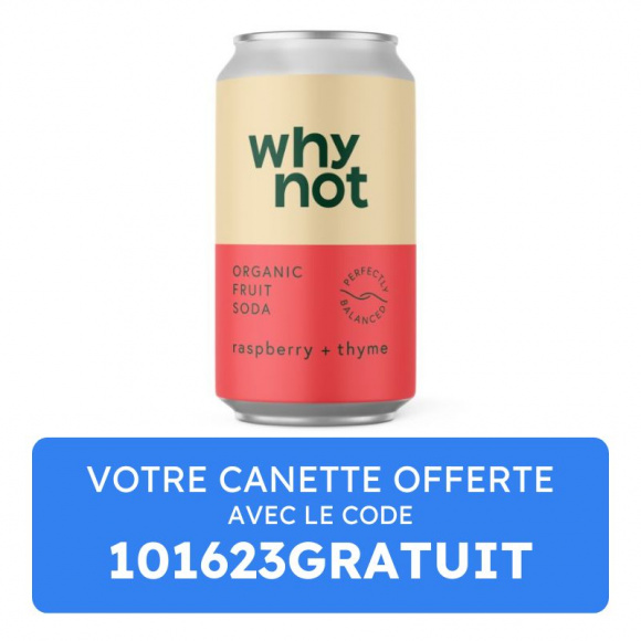 WHY NOT - SODA CRAFT FRAMBOISE THYM CANETTE 330ML x1 BIO